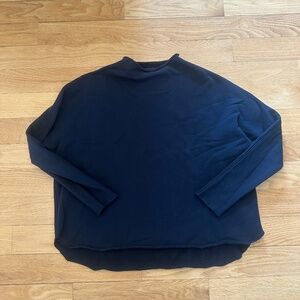 Frank & Eileen Effie Funnel Neck Capelet Small Navy